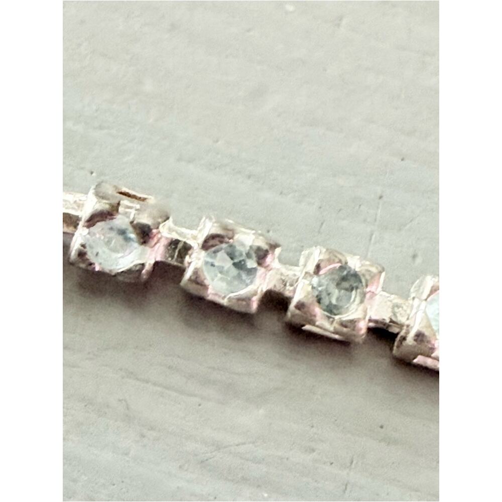 925 Sterling Silver Tennis Style Bracelet - Picture 6 of 8